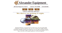 Desktop Screenshot of alexanderequipment.com