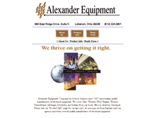 Tablet Screenshot of alexanderequipment.com